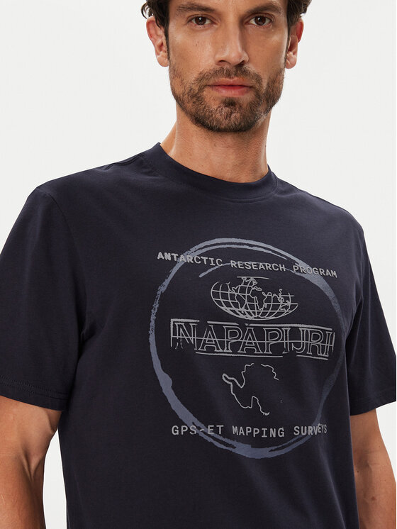 Napapijri Napapijri Тишърт S-Bald NP0A88SF Тъмносин Regular Fit