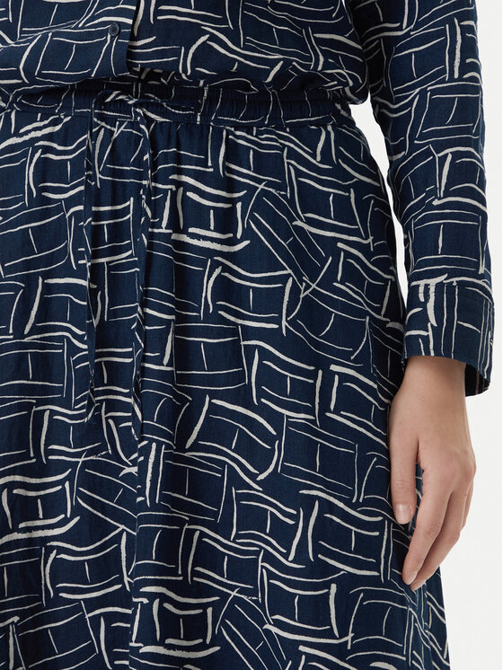 Tommy Hilfiger Tommy Hilfiger Midi sukňa WW0WW50753 Tmavomodrá Regular Fit