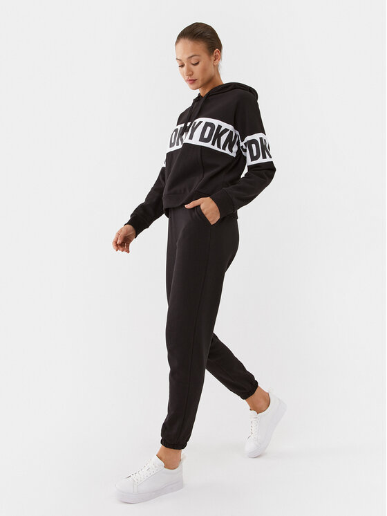 DKNY DKNY Spodnji del trenirke YI2822670 Črna Regular Fit
