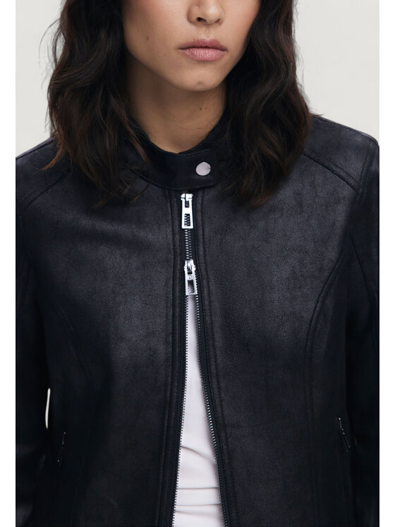 Desigual Desigual Giacca di pelle CHAQ_BASIC Nero Basic Fit