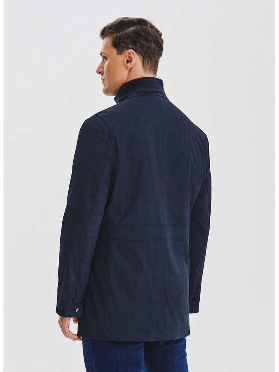 Pako Lorente Pako Lorente Płaszcz przejściowy P25WF-7X-008 Granatowy Classic Fit