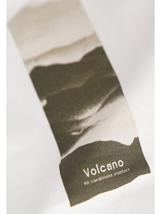 Volcano Volcano T-Shirt T-SIDE Biały Regular Fit