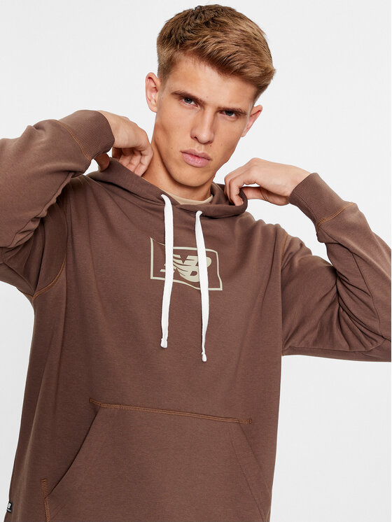 New Balance New Balance Jopa NB Essentials Hoodie MT33508 Rjava Regular Fit