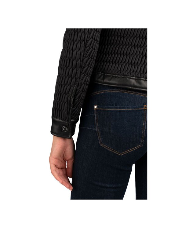 Guess Guess Μπουφάν από απομίμηση δέρματος new irena quilted Μαύρο Regular Fit