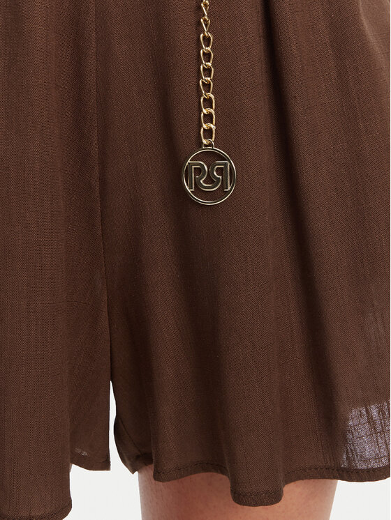 Rinascimento Rinascimento Pantalon scurți din material CFC0124444003 Maro Regular Fit