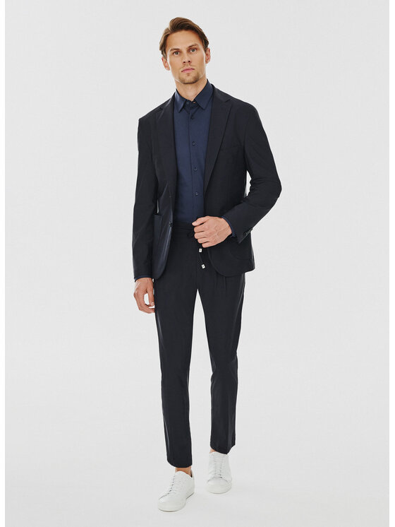 Pako Lorente Pako Lorente Marynarka P24WF-3G-001 Granatowy Super Slim Fit
