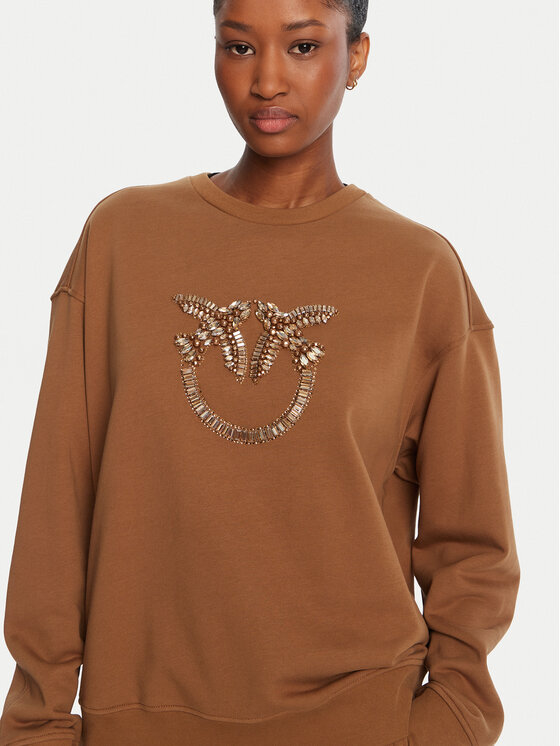 PINKO PINKO Світшот Nelly 100534 A2RO Коричневий Regular Fit