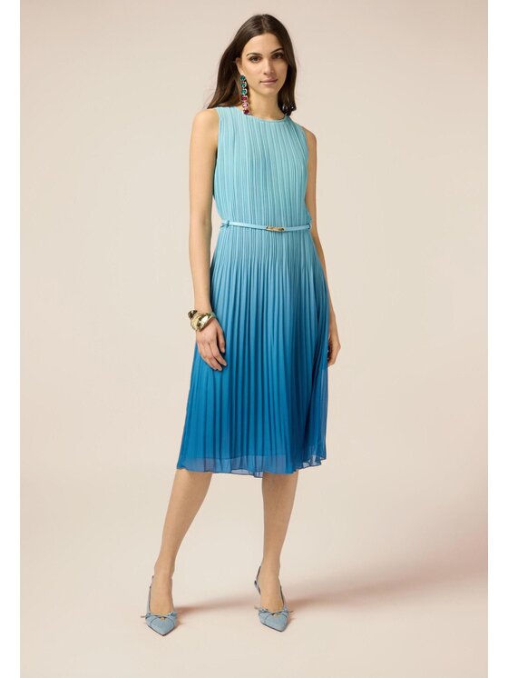 Oltre Oltre Vestito 7113R104857N0R4 Turchese A-Line Fit