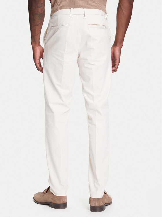 BOSS BOSS Čino bikses P-Kaiton1 50543945 Écru Slim Fit