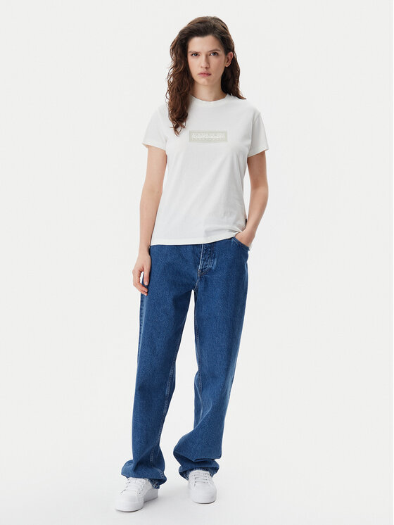 Napapijri Napapijri T-krekls NP0A4IP1 Balts Regular Fit