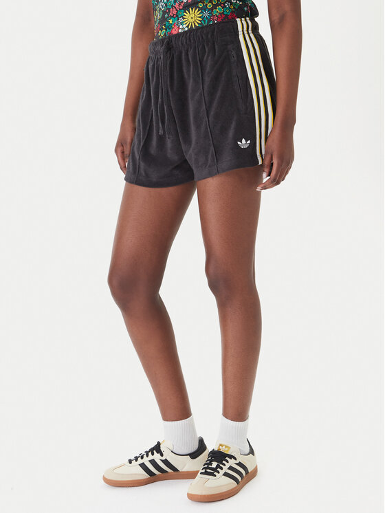adidas adidas Pantaloncini sportivi Terry Towel Firebird KD1398 Nero Loose Fit