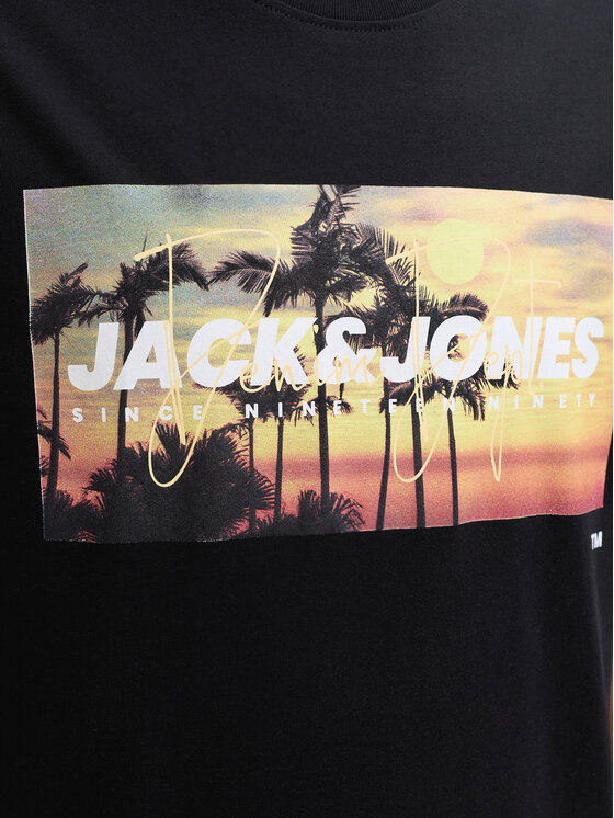 Jack & Jones Jack & Jones Tričko Indiana Tee 12288112 Čierna Regular Fit