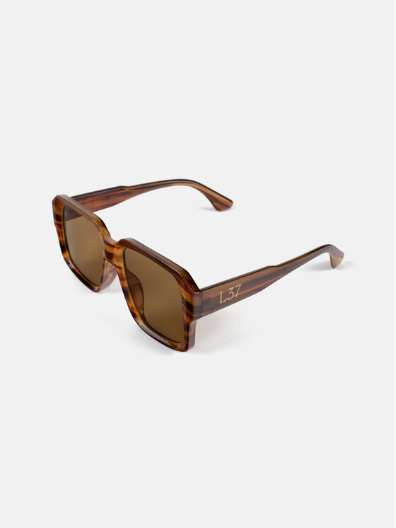 L37 L37 Okulary przeciwsłoneczne SUNGLASSES NO. 19573 Brązowy