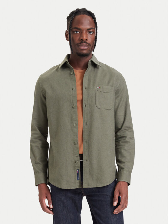 Tommy Jeans Tommy Jeans Πουκάμισο DM0DM23529 Πράσινο Regular Fit