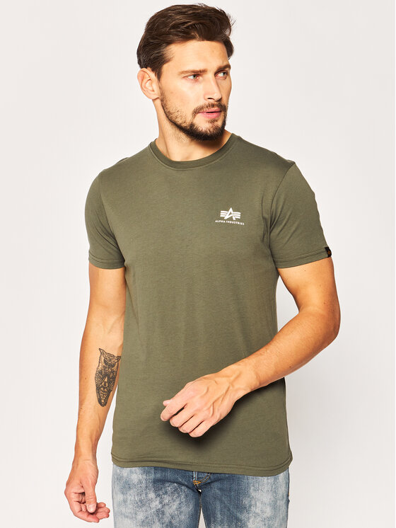 Alpha Industries T-krekls Basic 188505 Zaļš Regular Fit