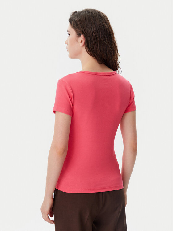 Tommy Jeans Tommy Jeans T-shirt Essential DW0DW17385 Rosa Slim Fit