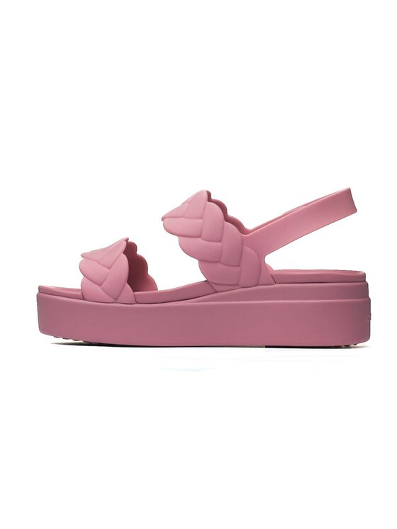 Crocs Crocs Klapki BROOKLYN WOVEN UPPER LOW W Różowy