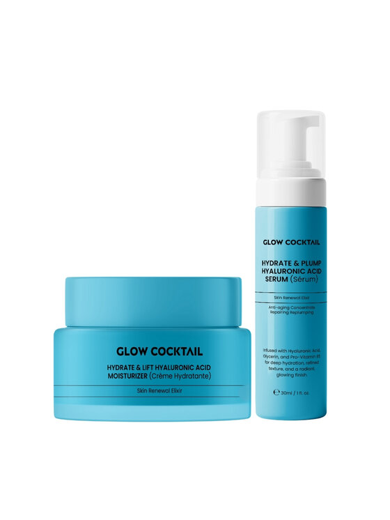 Glow Cocktail Glow Cocktail Krem Hydrate & Lift + Serum Hydrate & Plump Zestaw do pielęgnacji skóry