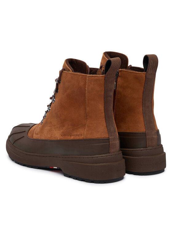 Tommy Hilfiger Tommy Hilfiger Saapad Outdoor Rubber Lth Boot Wpm FM0FM05957 Pruun