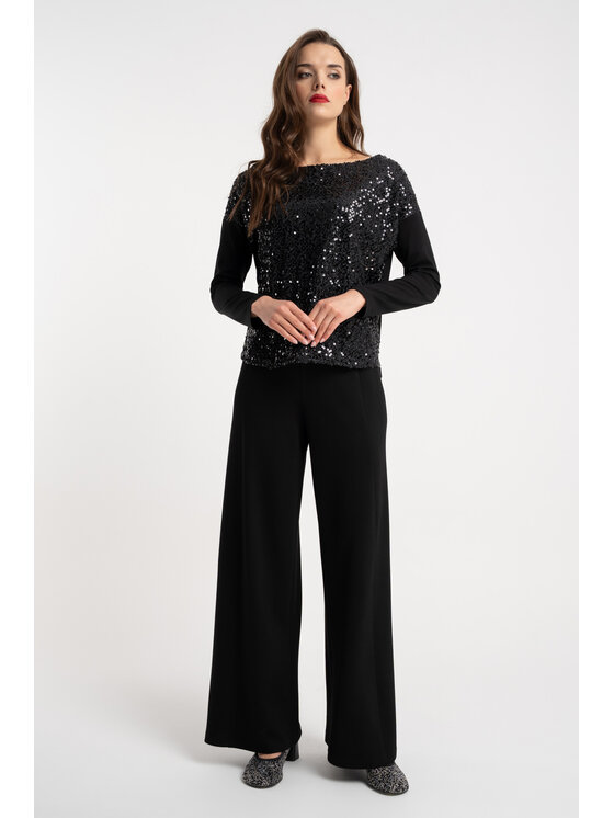 CLICK CLICK Bluzka 10-6967 Czarny Regular Fit