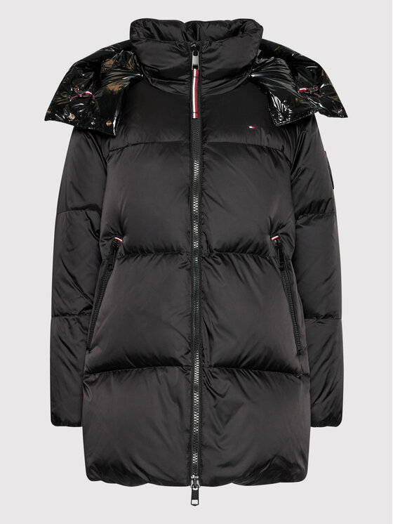 Tommy Hilfiger Tommy Hilfiger Μπουφάν πουπουλένιο Gloss Matte Logo WW0WW33074 Μαύρο Relaxed Fit