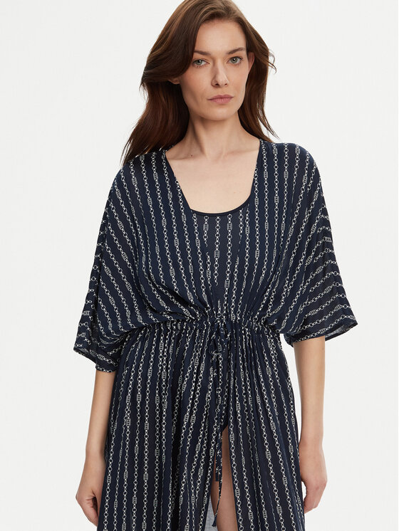 Tommy Hilfiger Tommy Hilfiger Kimonó UW0UW05960 Sötétkék Relaxed Fit