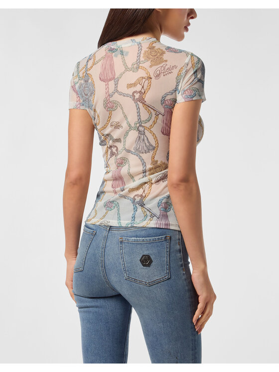 PHILIPP PLEIN PHILIPP PLEIN T-Shirt 27375 Kolorowy Skin Tight Fit