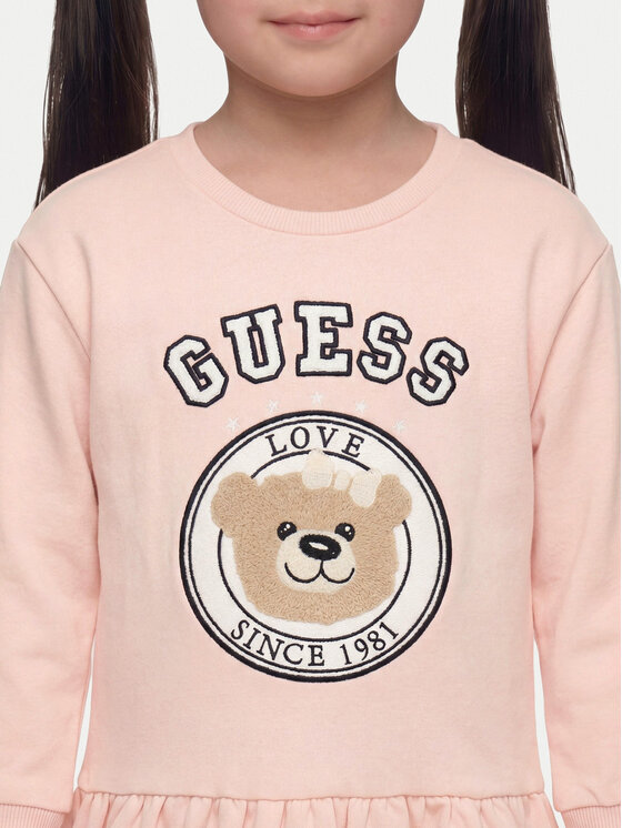 Guess Guess Bluza K6YK02 K3831 Różowy jasny Regular Fit