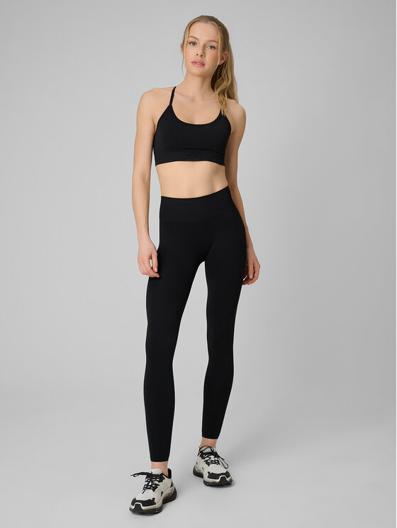 4F 4F Legginsy BASIC+ Czarny Slim Fit