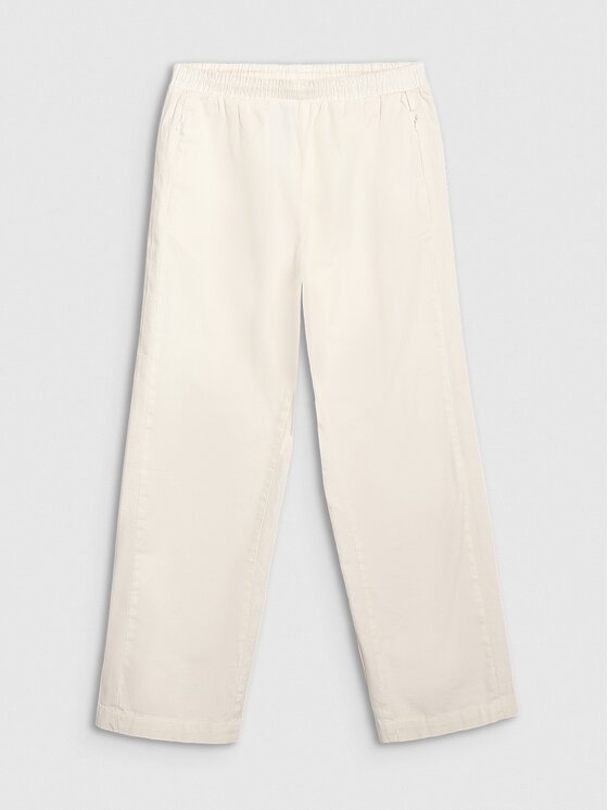 4F 4F Pantaloni di tessuto 4FRSS25TTROF1448-11S Bianco Relaxed Fit