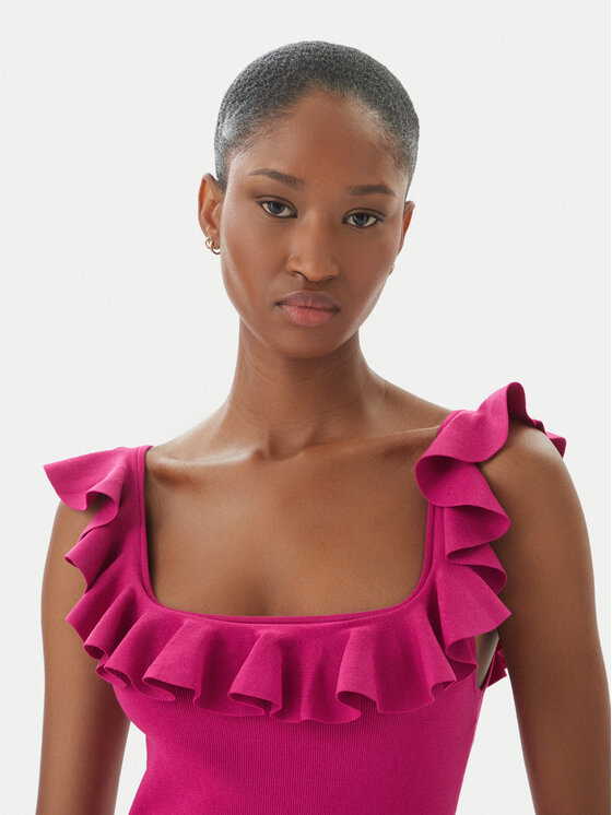 MICHAEL Michael Kors MICHAEL Michael Kors Φόρεμα καθημερινό MS683CG33D Σκούρο ροζ Slim Fit