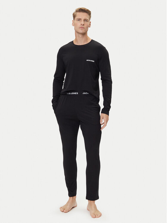 Jack&Jones Piżama Everest 12273632 Czarny Standard Fit