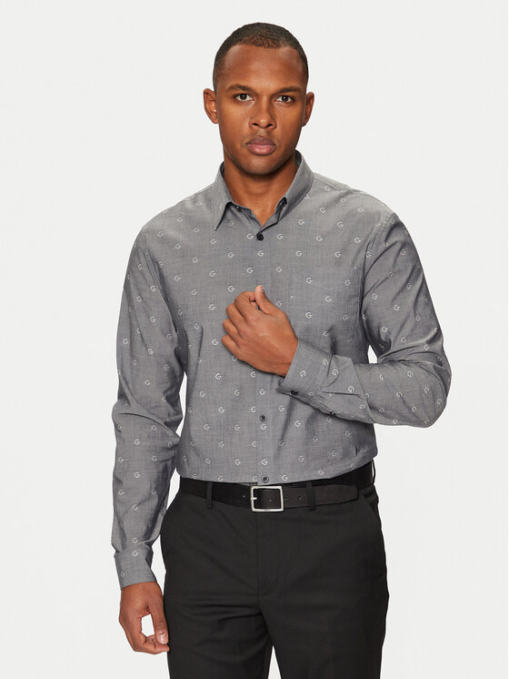 Guess Guess Cămașă M5RH05 WFXX1 Gri Regular Fit