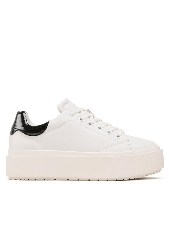 Calvin Klein Snīkeri Squared Flatform Cupsole Lace Up HW0HW01775 Balts