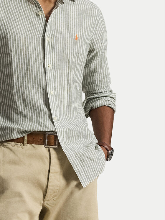 Polo Ralph Lauren Polo Ralph Lauren Сорочка 710B15594001 Svetlozelena Custom Fit