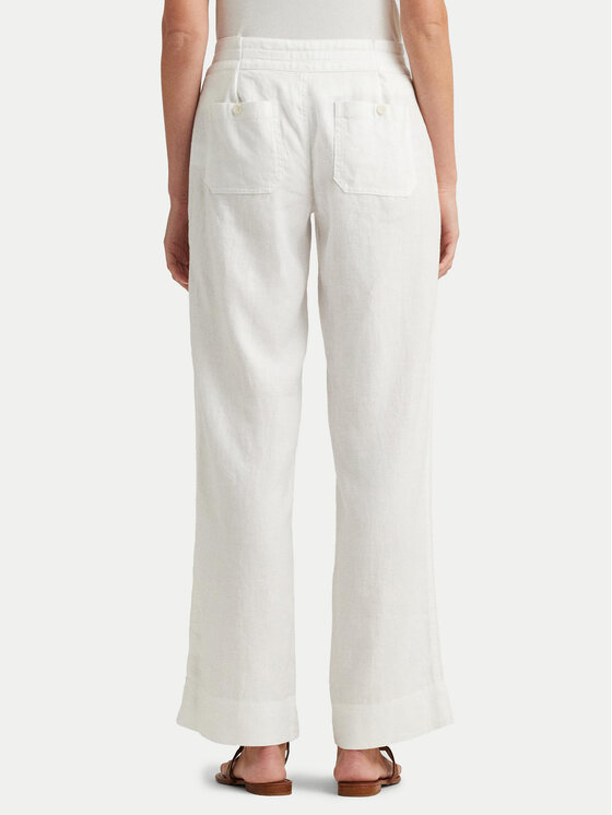 LAUREN RALPH LAUREN Lauren Ralph Lauren Spodnie materiałowe 200735138001 Biały Wide Leg