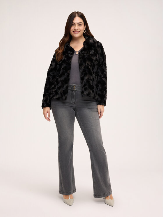 Fiorella Rubino Fiorella Rubino Cappotto invernale F020T001559N033 Nero Boxy Fit