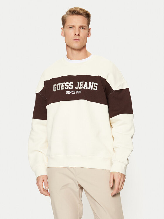 Guess Jeans Guess Jeans Majica dugih rukava M4BQ39 K9V31 Bež Classic Fit