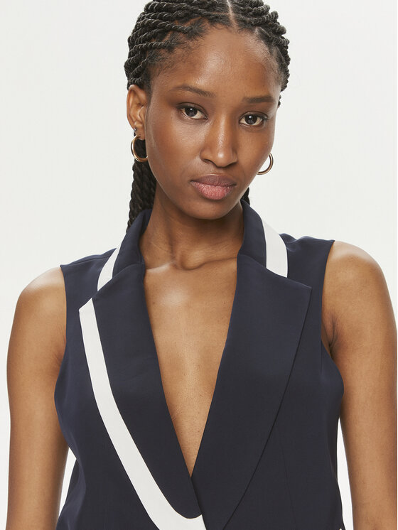 Maryley Maryley Gilet 24EB214/04BL Blu scuro Regular Fit