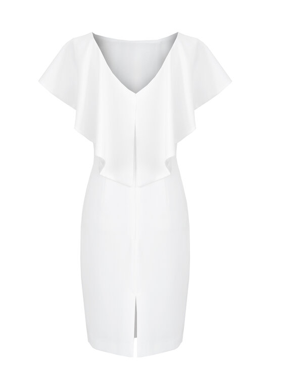 Kasia Zapała Kasia Zapała Sukienka koktajlowa Sukienka Nicole Kremowy Slim Fit