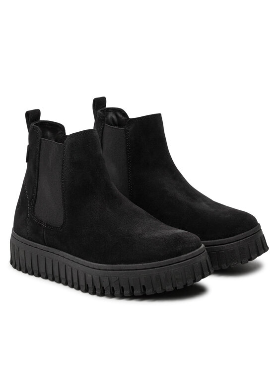 Tamaris Tamaris Kotníková obuv s elastickým prvkem 1-25405-43 Černá