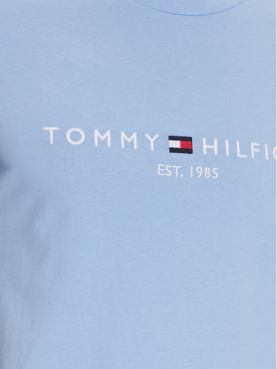 Tommy Hilfiger Tommy Hilfiger T-krekls Logo MW0MW11797 Gaiši zils Slim Fit
