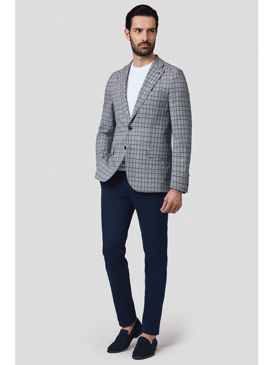 Lancerto Lancerto Chinosy Mikkeli SP082125000001 Granatowy Regular Fit