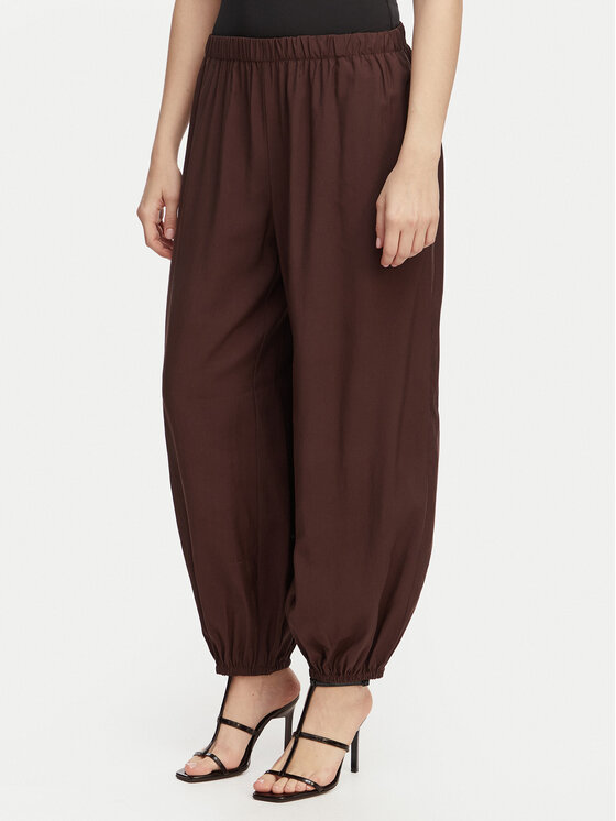 ONLY Bavlnené nohavice Scarly 15380514 Hnedá Relaxed Fit