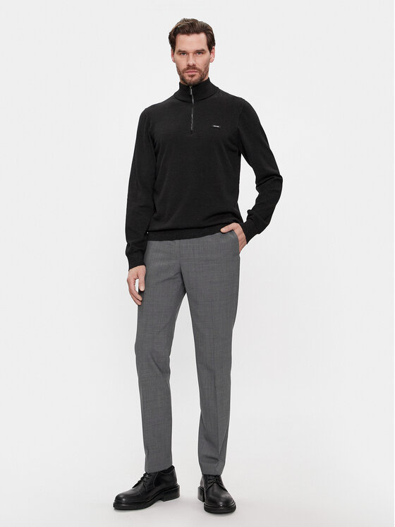 Calvin Klein Calvin Klein Sweter K10K112735 Czarny Regular Fit