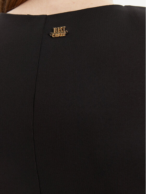 Just Cavalli Just Cavalli Koktel haljina 78PAO949 Crna Slim Fit