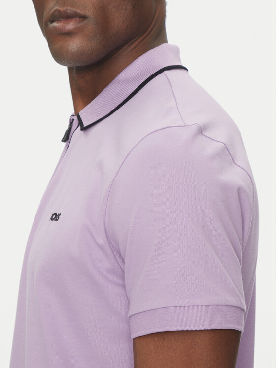 BOSS BOSS Polo marškinėliai Philix Tape 50537489 Rožinė Regular Fit
