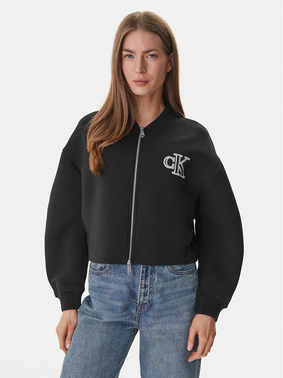 Calvin Klein Calvin Klein Bluză LV047AB508 Negru Boxy Fit