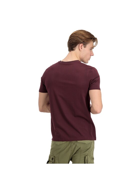 Alpha Industries Alpha Industries Tričko AI.188505-21-3XL Bordová Basic Fit