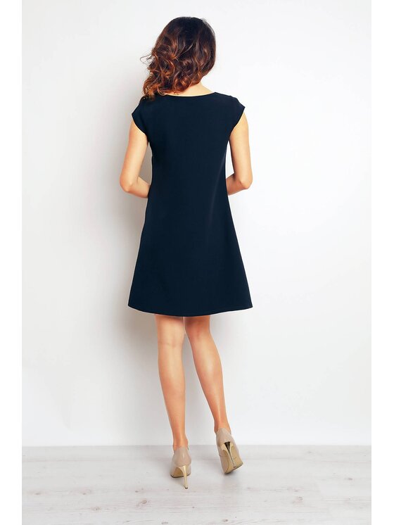 Infinite You Infinite You Sukienka letnia M074 Granatowy Basic Fit